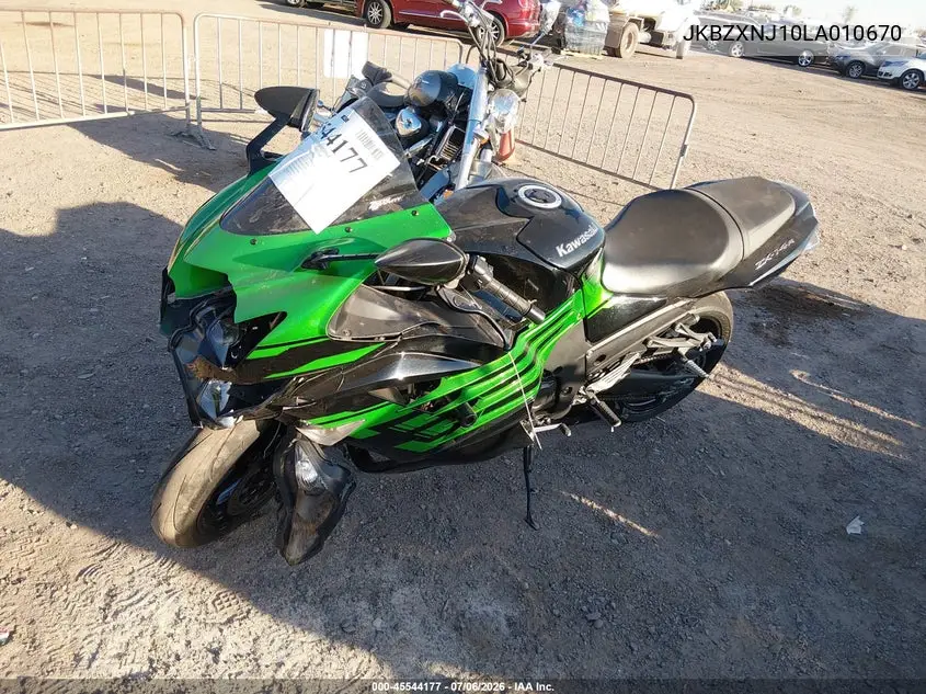 2020 Kawasaki Zx1400 J VIN: JKBZXNJ10LA010670 Lot: 45544177