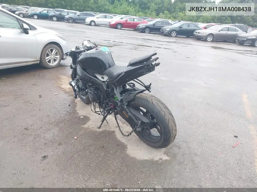 2021 Kawasaki Zx636 K VIN: JKBZXJH18MA008438 Lot: 45184873