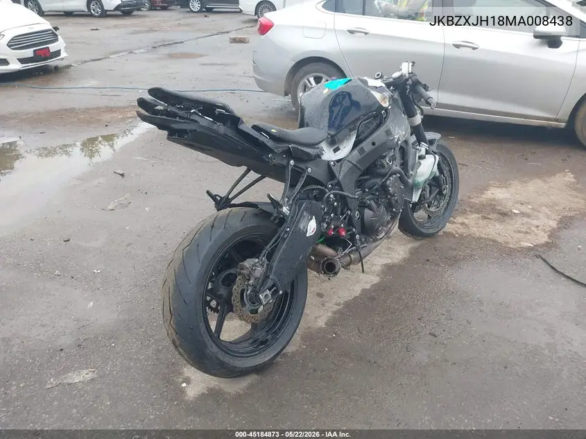 2021 Kawasaki Zx636 K VIN: JKBZXJH18MA008438 Lot: 45184873