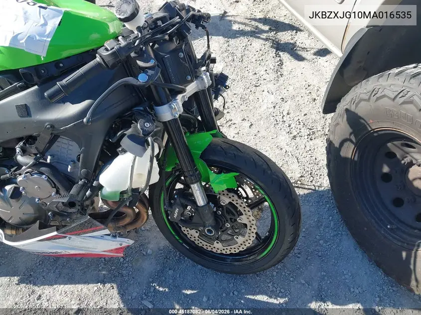 2021 Kawasaki Zx636 K VIN: JKBZXJG10MA016535 Lot: 45187082