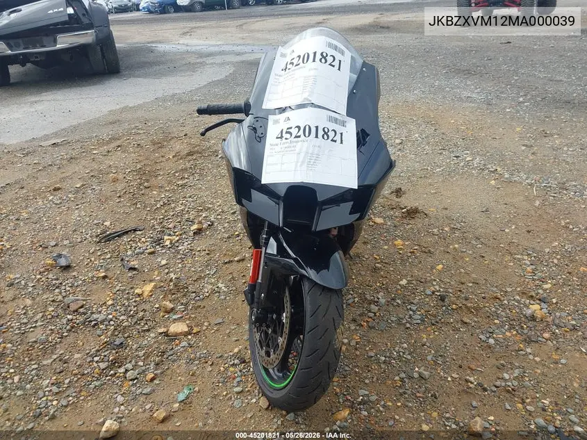 2021 Kawasaki Zx1002 M VIN: JKBZXVM12MA000039 Lot: 45201821