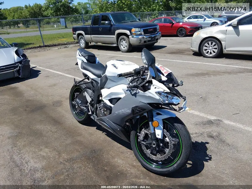 2021 Kawasaki Zx636 K VIN: JKBZXJH15MA009174 Lot: 45286573