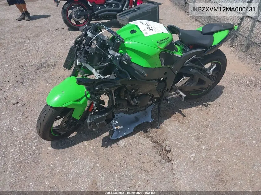 2021 Kawasaki Zx1002 M VIN: JKBZXVM12MA000431 Lot: 45463941