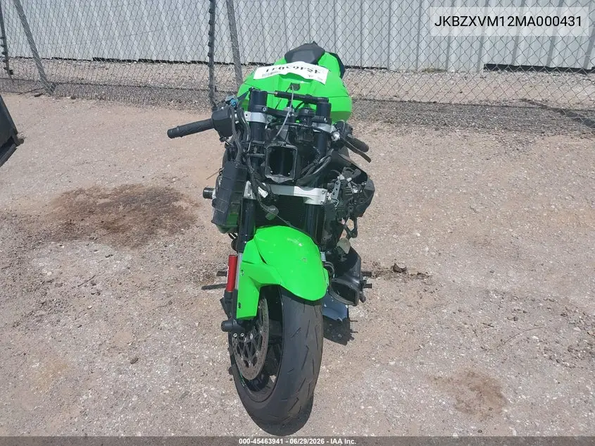 2021 Kawasaki Zx1002 M VIN: JKBZXVM12MA000431 Lot: 45463941