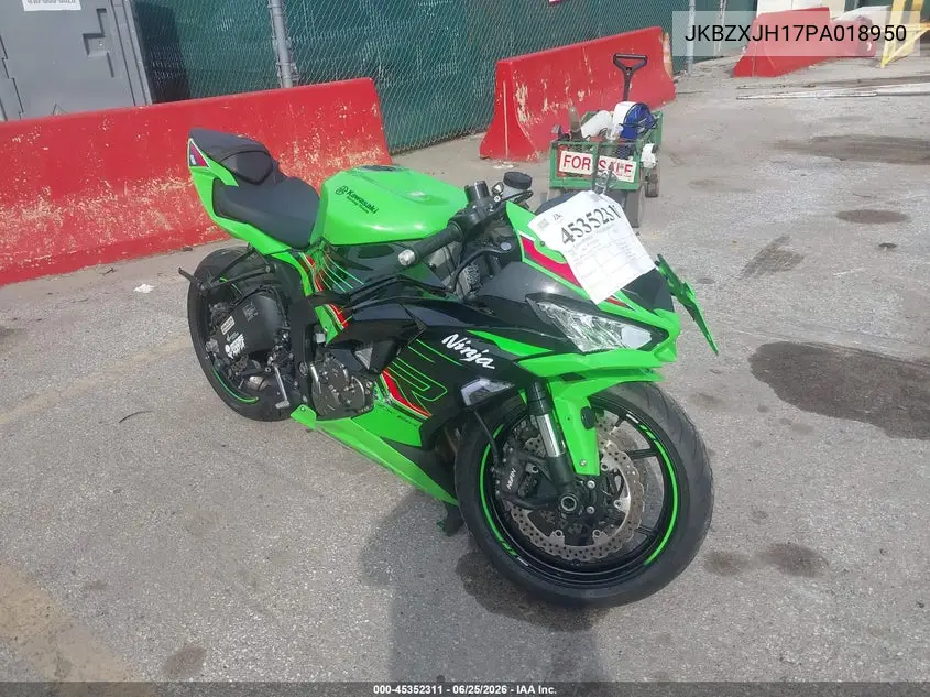 2023 Kawasaki Zx636 K VIN: JKBZXJH17PA018950 Lot: 45352311