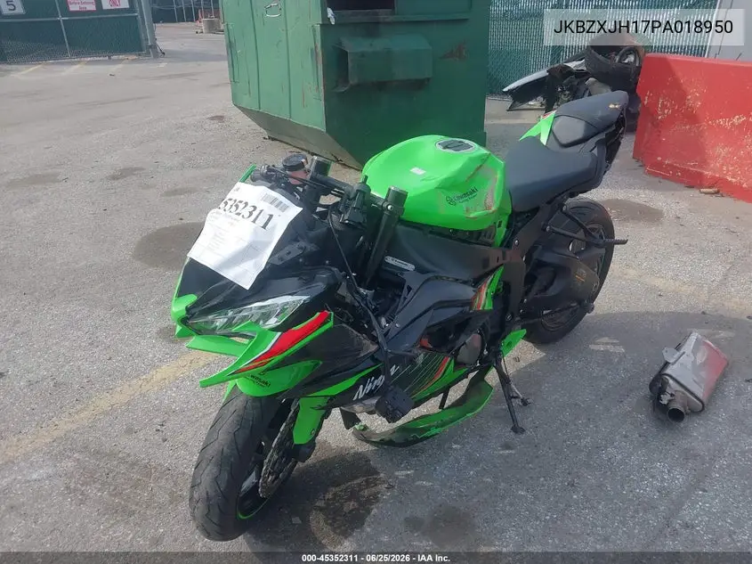 2023 Kawasaki Zx636 K VIN: JKBZXJH17PA018950 Lot: 45352311