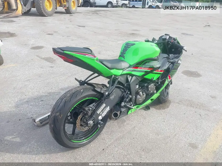 2023 Kawasaki Zx636 K VIN: JKBZXJH17PA018950 Lot: 45352311