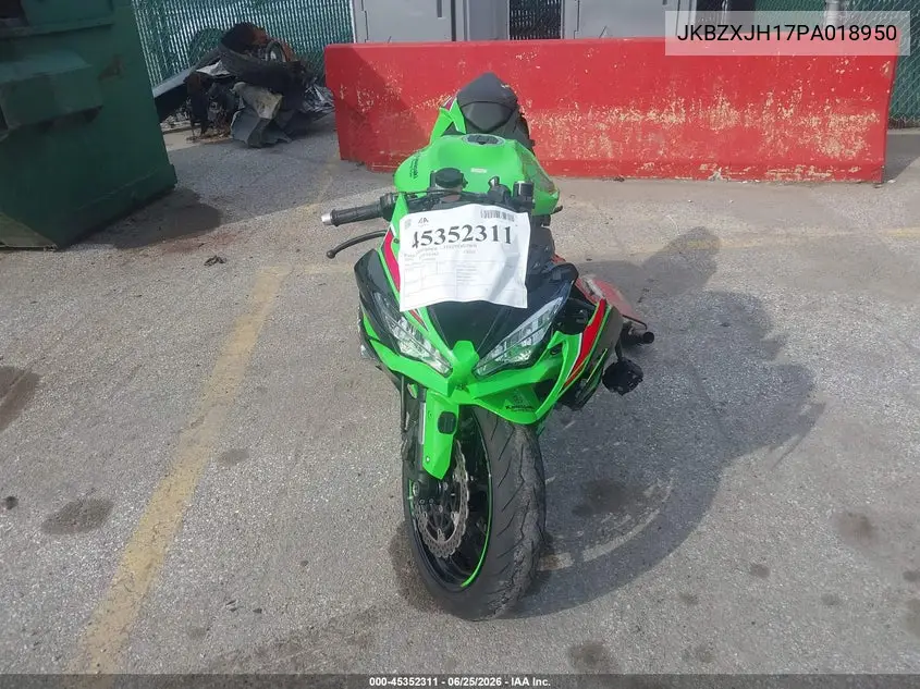 2023 Kawasaki Zx636 K VIN: JKBZXJH17PA018950 Lot: 45352311