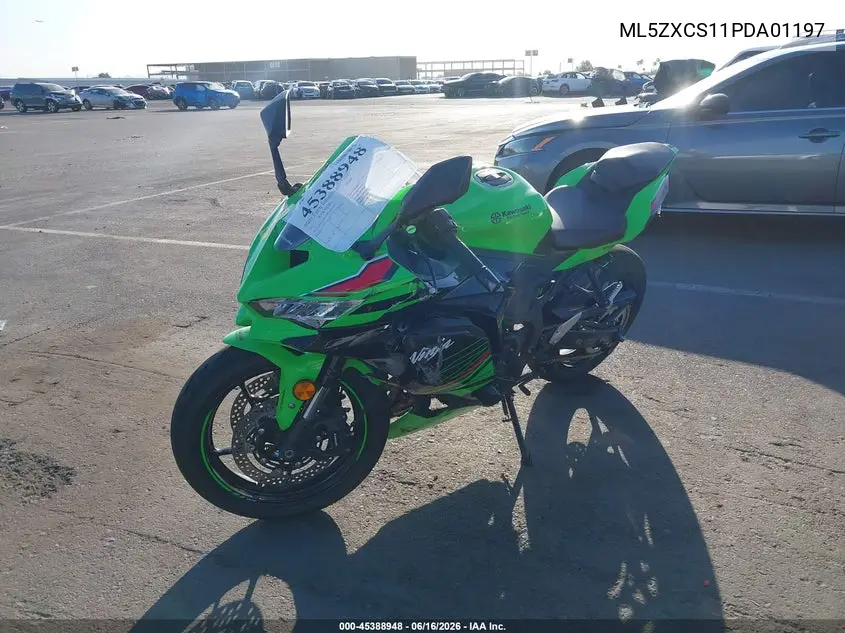 2023 Kawasaki Zx400 S VIN: ML5ZXCS11PDA01197 Lot: 45388948