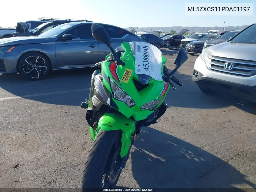 2023 Kawasaki Zx400 S VIN: ML5ZXCS11PDA01197 Lot: 45388948