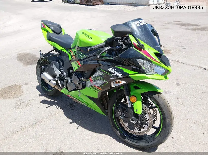 2023 Kawasaki Zx636 K VIN: JKBZXJH10PA018885 Lot: 45448870