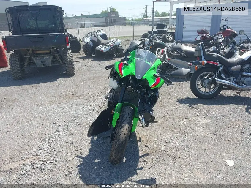 2024 Kawasaki Zx400 S VIN: ML5ZXCS14RDA28560 Lot: 45297843