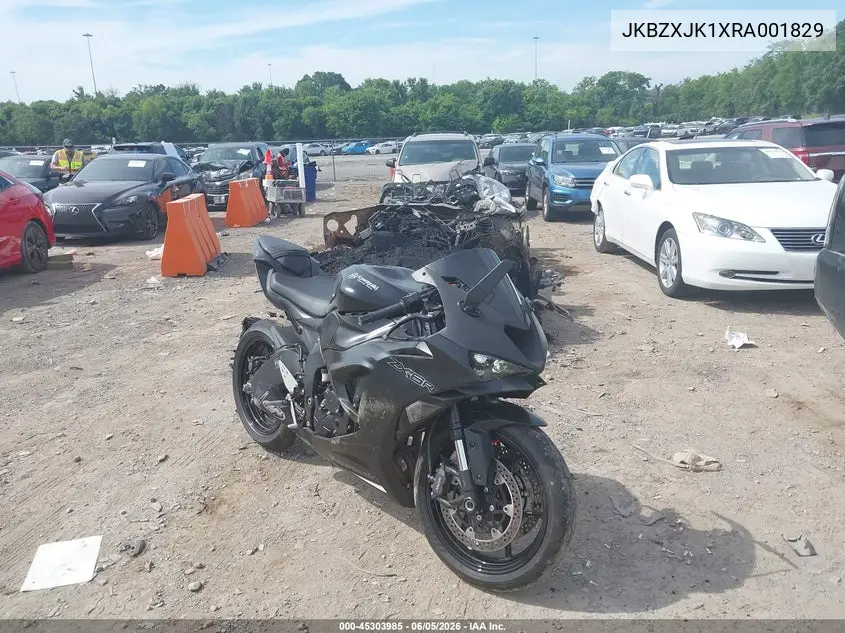 2024 Kawasaki Zx636 K VIN: JKBZXJK1XRA001829 Lot: 45303985