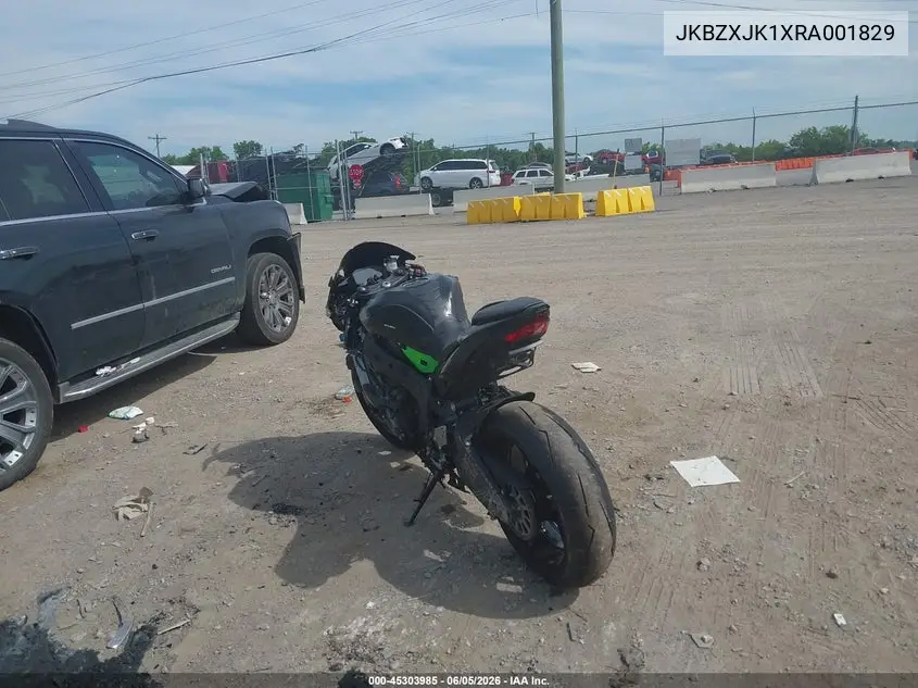 2024 Kawasaki Zx636 K VIN: JKBZXJK1XRA001829 Lot: 45303985