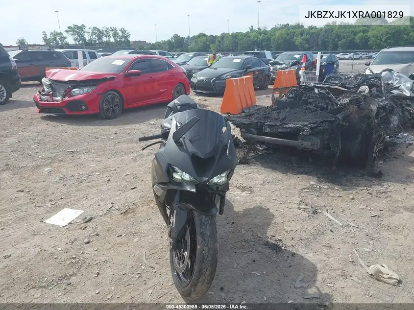 2024 Kawasaki Zx636 K VIN: JKBZXJK1XRA001829 Lot: 45303985