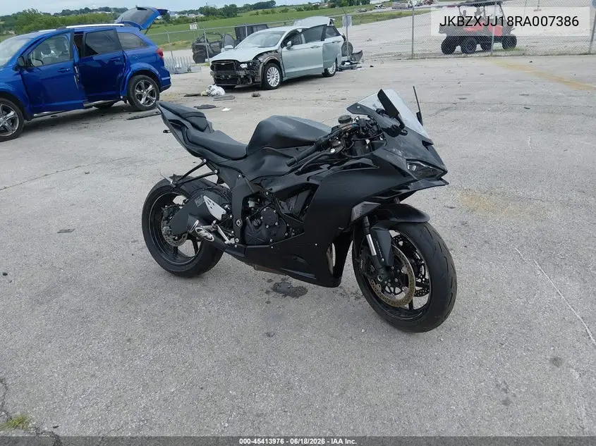 2024 Kawasaki Zx636 K VIN: JKBZXJJ18RA007386 Lot: 45413976