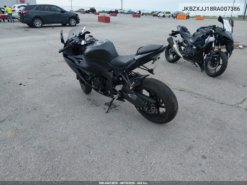 2024 Kawasaki Zx636 K VIN: JKBZXJJ18RA007386 Lot: 45413976
