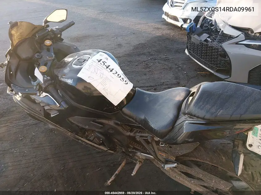 2024 Kawasaki Zx400 S VIN: ML5ZXCS14RDA09961 Lot: 45442959