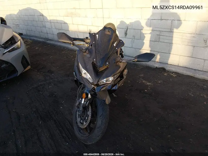 2024 Kawasaki Zx400 S VIN: ML5ZXCS14RDA09961 Lot: 45442959