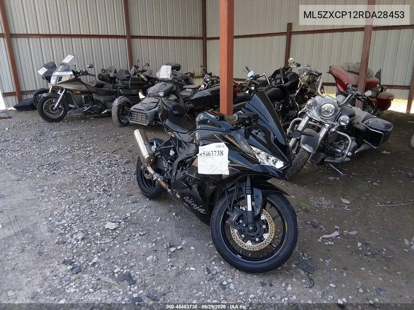 2024 Kawasaki Zx400 P VIN: ML5ZXCP12RDA28453 Lot: 45463738