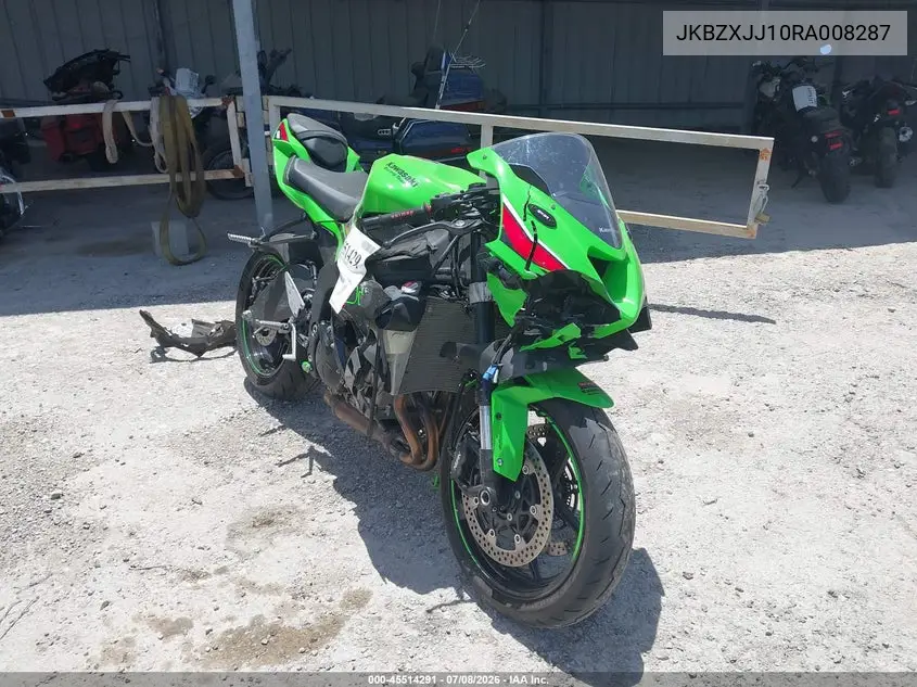 2024 Kawasaki Zx636 K VIN: JKBZXJJ10RA008287 Lot: 45514291