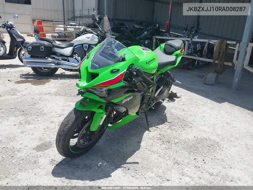 2024 Kawasaki Zx636 K VIN: JKBZXJJ10RA008287 Lot: 45514291