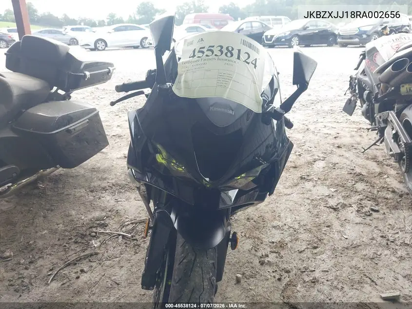 2024 Kawasaki Zx636 K VIN: JKBZXJJ18RA002656 Lot: 45538124