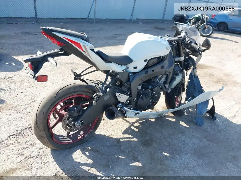 2024 Kawasaki Zx636 K VIN: JKBZXJK19RA000588 Lot: 45642732