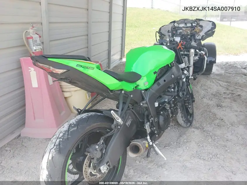 2025 Kawasaki Zx636 K VIN: JKBZXJK14SA007910 Lot: 45159069