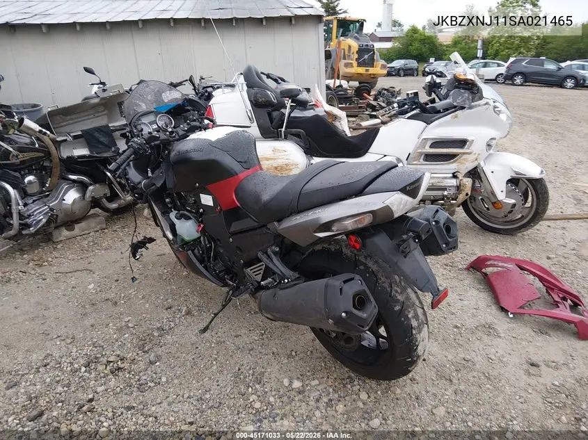 2025 Kawasaki Zx1400 J VIN: JKBZXNJ11SA021465 Lot: 45171033