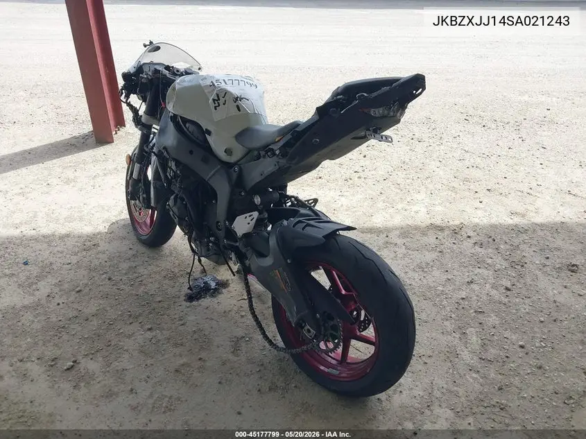 2025 Kawasaki Zx636 K VIN: JKBZXJJ14SA021243 Lot: 45177799