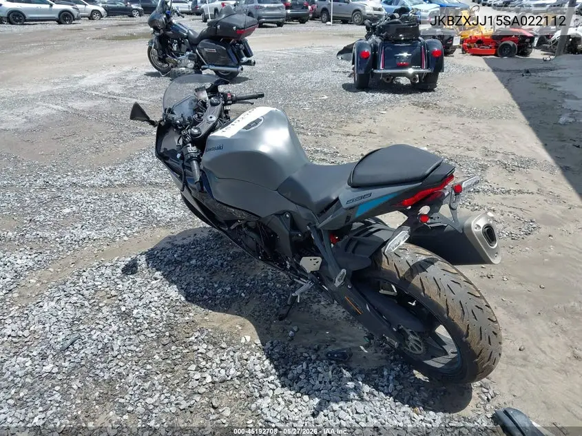 2025 Kawasaki Zx636 K VIN: JKBZXJJ15SA022112 Lot: 45192708