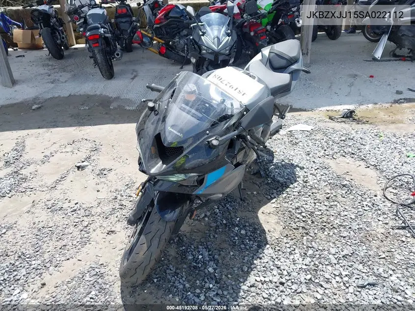 2025 Kawasaki Zx636 K VIN: JKBZXJJ15SA022112 Lot: 45192708