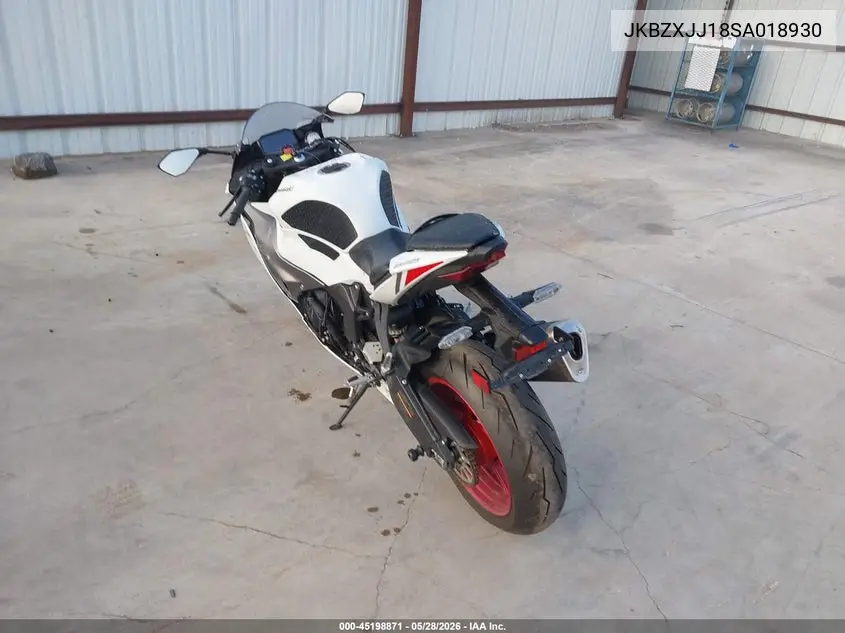 2025 Kawasaki Zx636 K VIN: JKBZXJJ18SA018930 Lot: 45198871