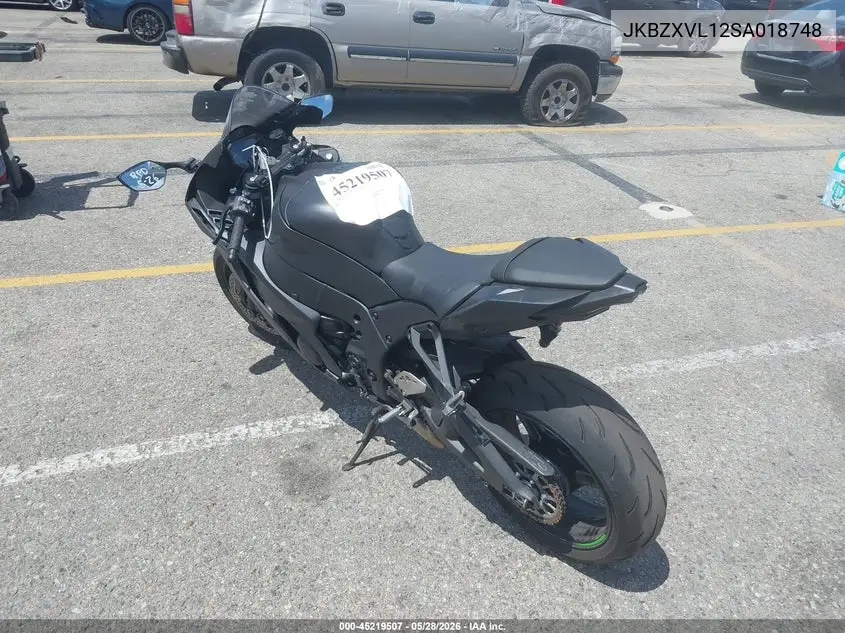 2025 Kawasaki Zx1002 L VIN: JKBZXVL12SA018748 Lot: 45219507