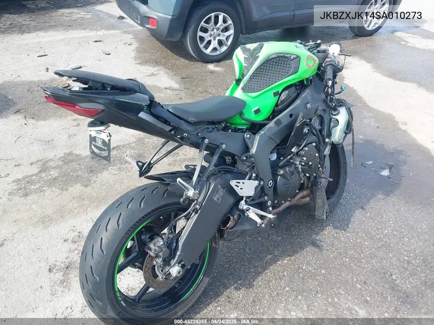 2025 Kawasaki Zx636 K VIN: JKBZXJK14SA010273 Lot: 45224355