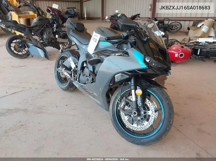 2025 Kawasaki Zx636 K VIN: JKBZXJJ16SA018683 Lot: 45236524