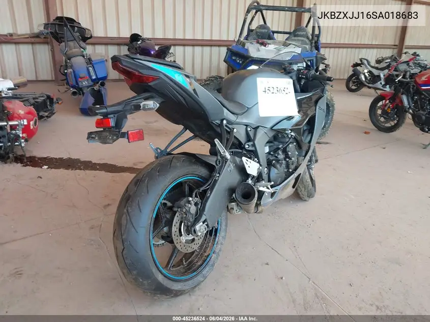 2025 Kawasaki Zx636 K VIN: JKBZXJJ16SA018683 Lot: 45236524