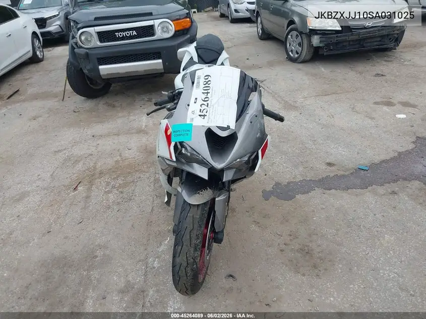 2025 Kawasaki Zx636 K VIN: JKBZXJJ10SA031025 Lot: 45264089