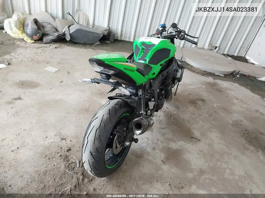 2025 Kawasaki Zx636 K VIN: JKBZXJJ14SA023381 Lot: 45346395