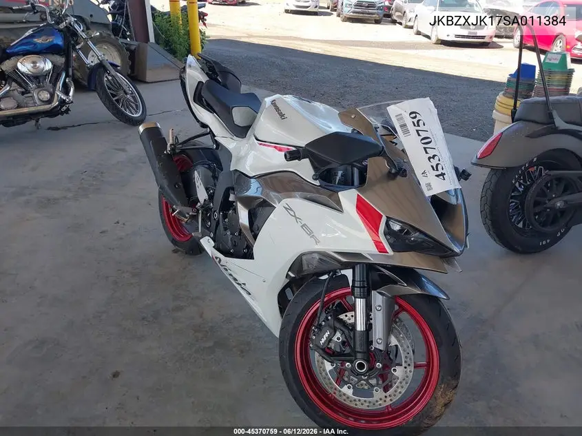 2025 Kawasaki Zx636 K VIN: JKBZXJK17SA011384 Lot: 45370759