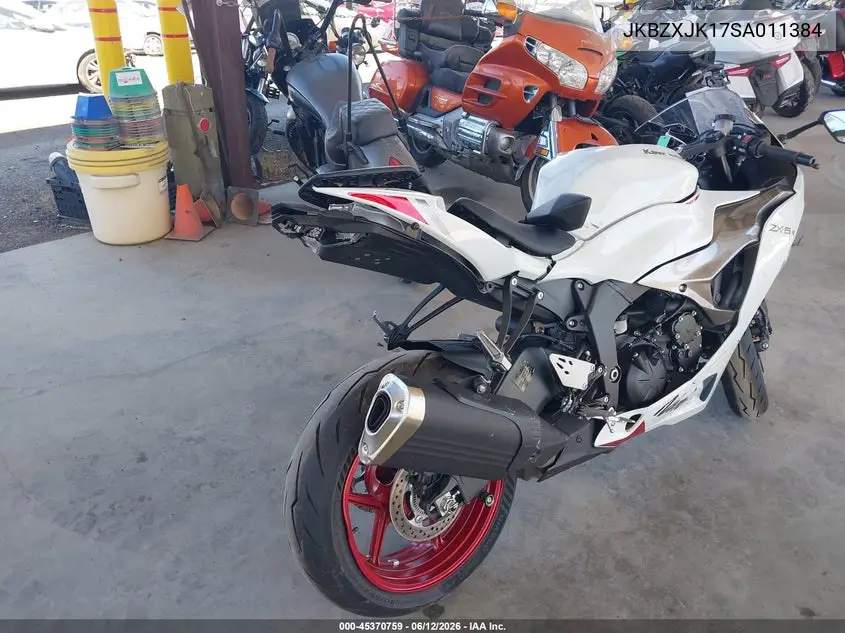 2025 Kawasaki Zx636 K VIN: JKBZXJK17SA011384 Lot: 45370759