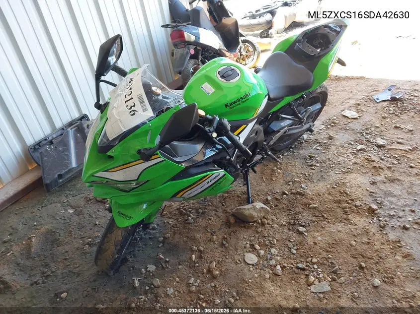 2025 Kawasaki Zx400 S VIN: ML5ZXCS16SDA42630 Lot: 45372136