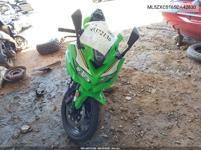 2025 Kawasaki Zx400 S VIN: ML5ZXCS16SDA42630 Lot: 45372136