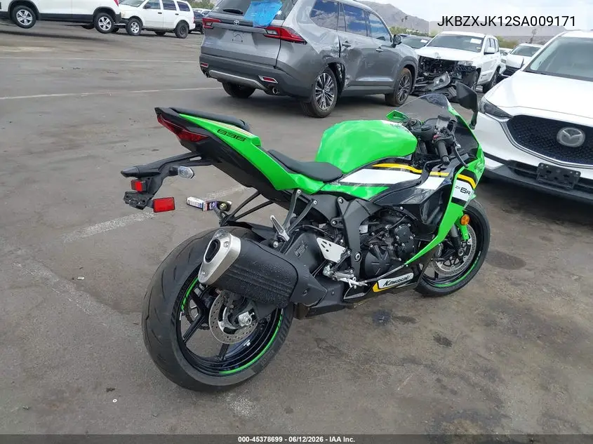 2025 Kawasaki Zx636 K VIN: JKBZXJK12SA009171 Lot: 45378699