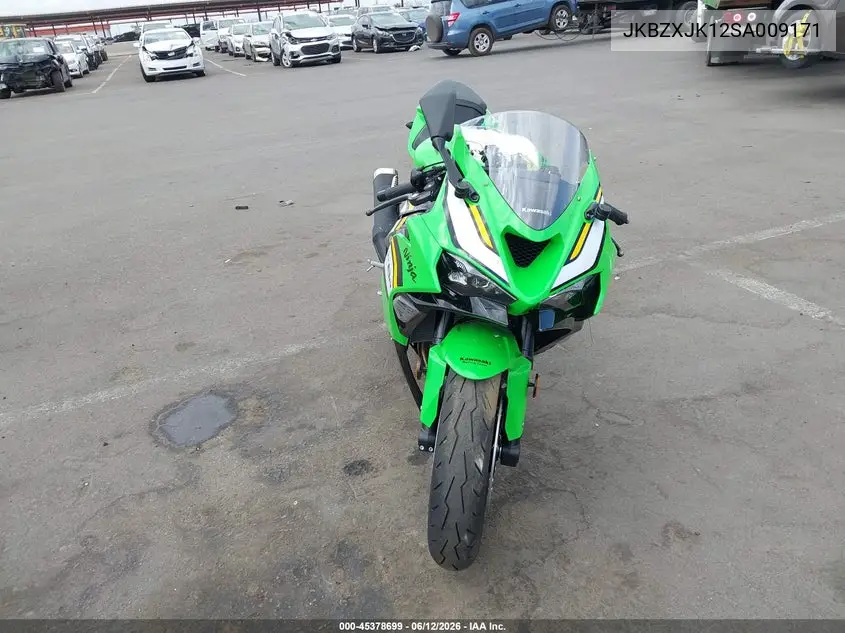 2025 Kawasaki Zx636 K VIN: JKBZXJK12SA009171 Lot: 45378699