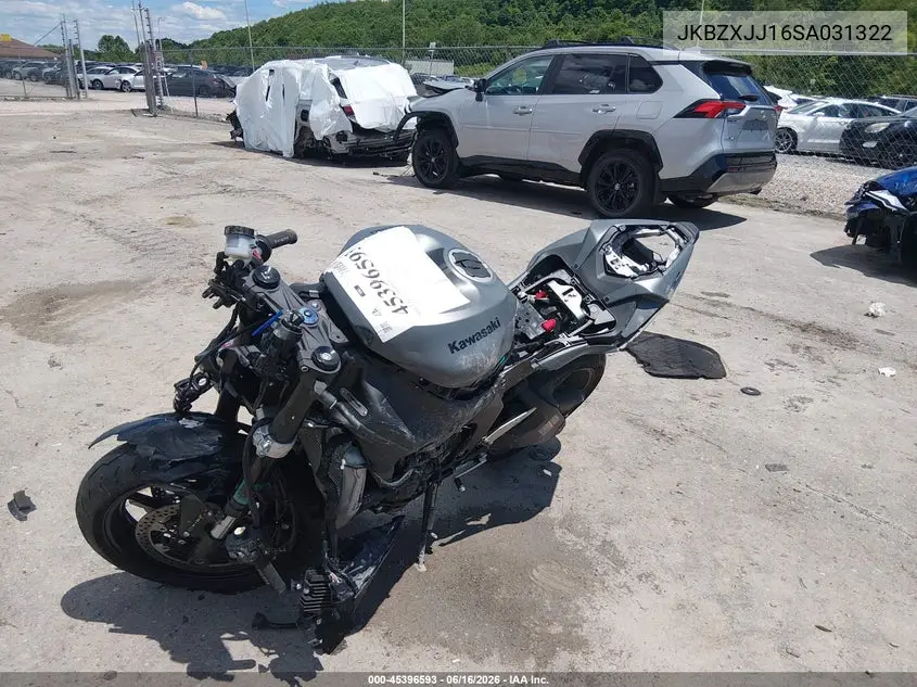 2025 Kawasaki Zx636 K VIN: JKBZXJJ16SA031322 Lot: 45396593