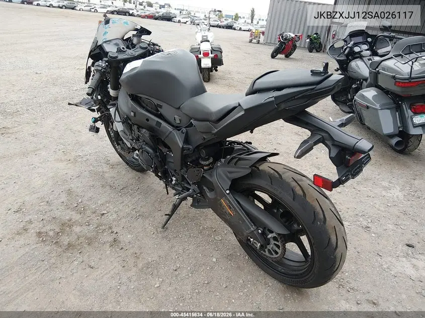 2025 Kawasaki Zx636 K VIN: JKBZXJJ12SA026117 Lot: 45415634