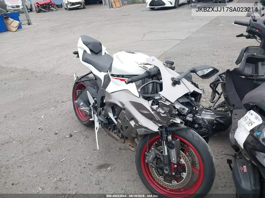 2025 Kawasaki Zx636 K VIN: JKBZXJJ17SA023214 Lot: 45422543