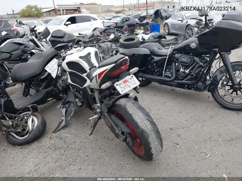 2025 Kawasaki Zx636 K VIN: JKBZXJJ17SA023214 Lot: 45422543